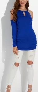 Cold shoulder body con top